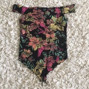 Free people body suit off shoulder